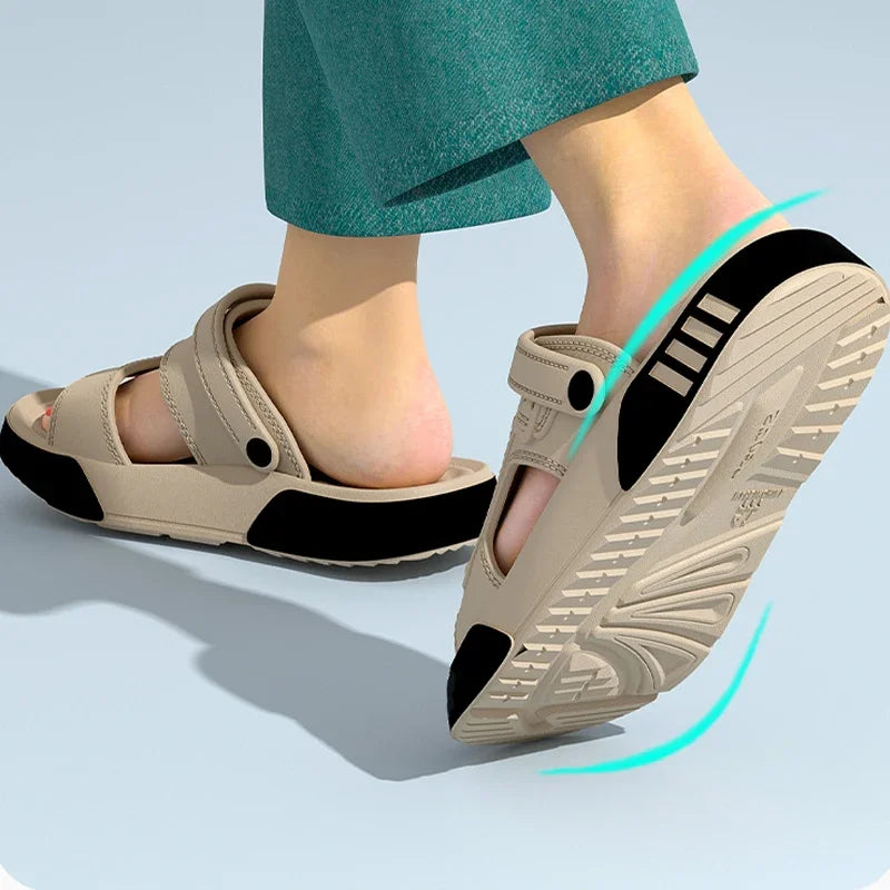Men Summer EVA Platform Slide Slippers Soft Sole Indoor Outdoor Beach Walking Flip Flops Sandals
