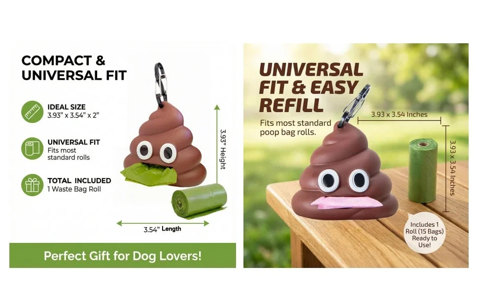 Pet Supplies - Garbage Bag Dispenser. Portable Degradable Dog Toilet Bag and Stool Storage Box for Cats and Dogs to Go Out