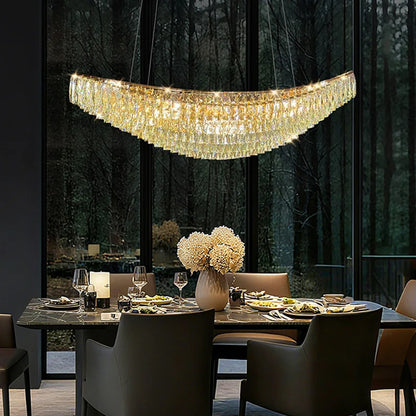 Luxury Crystal Modern Ceiling Chandeliers Dining Table Light Lustre Led Ceiling Lights Home Decor Suspension Chandelier Żyrandol