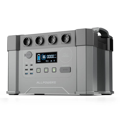 ALLPOWERS Solar Generator S2000 Pro with 400W Solar Panel, 4 x 2400W AC Outlets, 2400W Portable Power Station for Home Backup RV