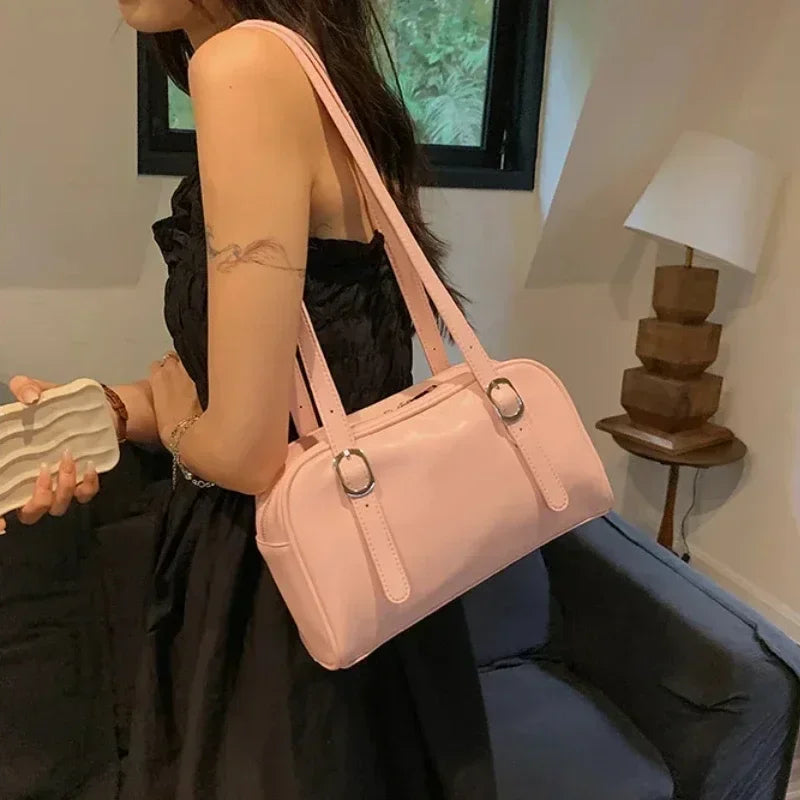 2026 Luxury Designer Handbags Pure Color Causal Bag Big Capacity Pillow Underarm Bag Green Commuter Shoulder Bags for Women