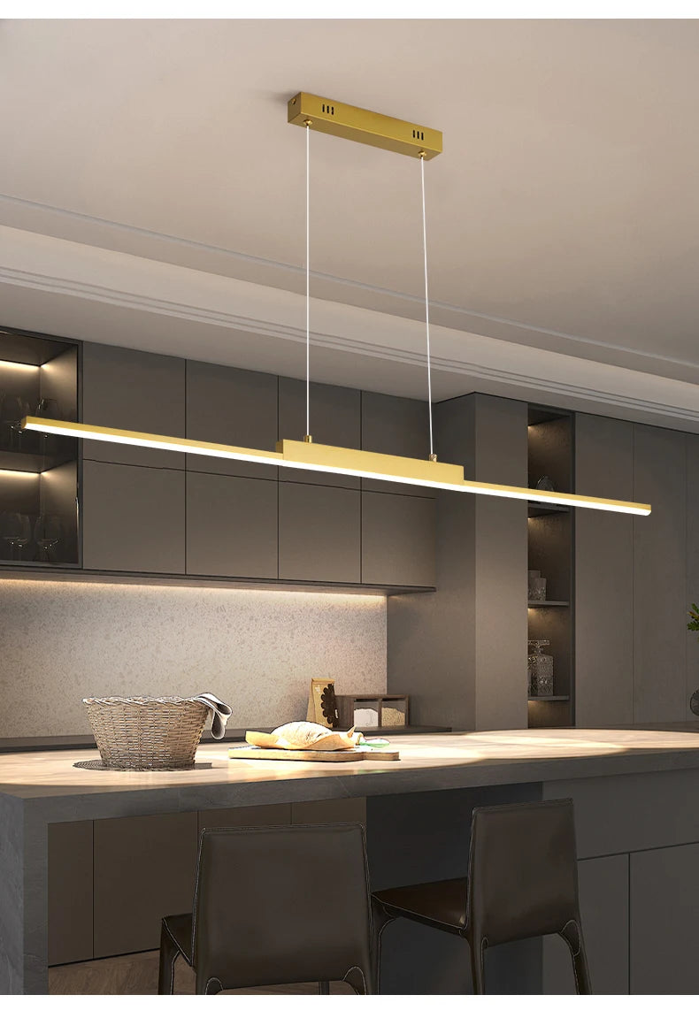 100CM Black/Gold Pendant Lights Dining Room Lights For Kitchen Long Chandelier Living Room Pendant Lamp Home Decoration Lighting