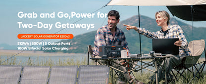 Jackery Portable Power Station Explorer 500 v2 New with 5m Extension Cord, 510Wh, Solar Generator for Outdoors Camping, Travel
