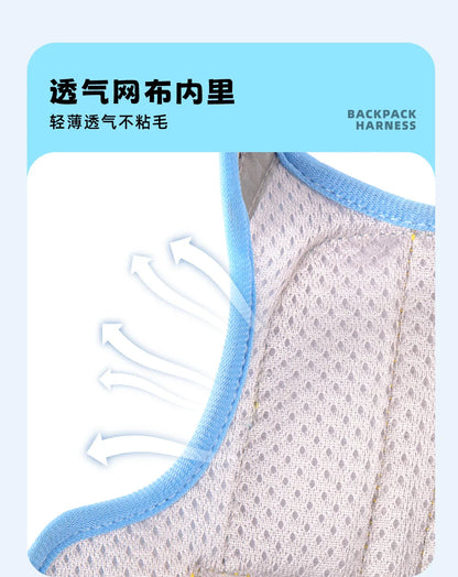 Dog Backpack Harness Cute Plaid Outdoor Self-Carrying Bag for Pets Puppy Chest Vest for Walking Adjustable for Small Medium Dogs