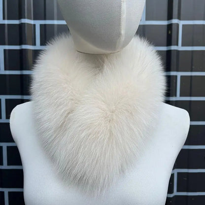 Luxury Winter Neck Warmer Fox Fur Scarf Thickened Natural Fur Collar Scarf  Fluffy Fur Shawl Magnetic Buckle Real Fur Scarves