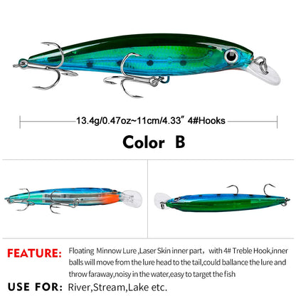 11CM Luya Bait Mino 13.4G 10-color bait fishing gear store DW1199