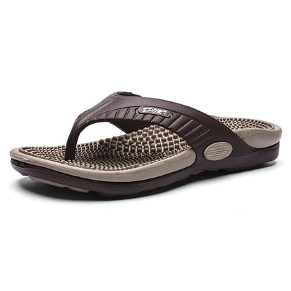 Massage Flip Flops for Men Summer Breathable Beach Shoes Sandals Men Luxury Flip Flops Breathable Plus Plus Size Men Slippers 46