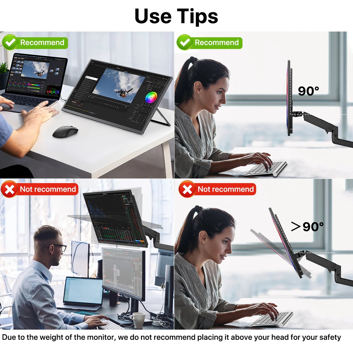 UPERFECT 24.5" 240Hz Portable Gaming Monitor 1ms FreeSync External Display with USB-C Mini-HDMI Port for Laptop Desktop Mini PC