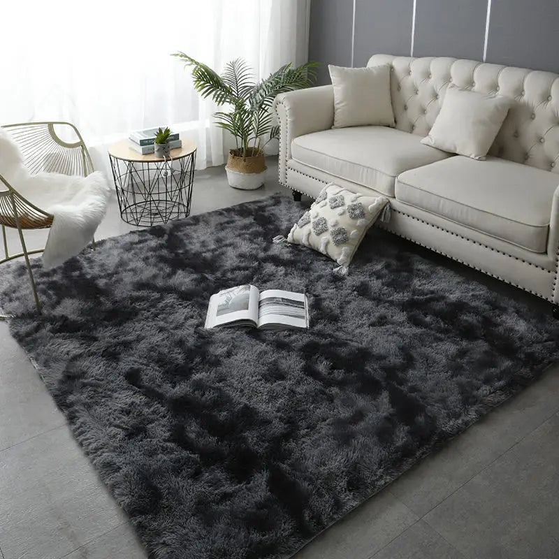 Nordic Ins Wind Tie-dye Gradual Change Silk Plush PV Plush Living Room Coffee Table Mattress Bedside Bedroom Dining Room Carpet