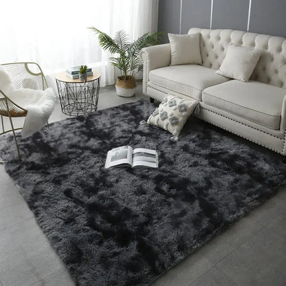 Nordic Ins Wind Tie-dye Gradual Change Silk Plush PV Plush Living Room Coffee Table Mattress Bedside Bedroom Dining Room Carpet