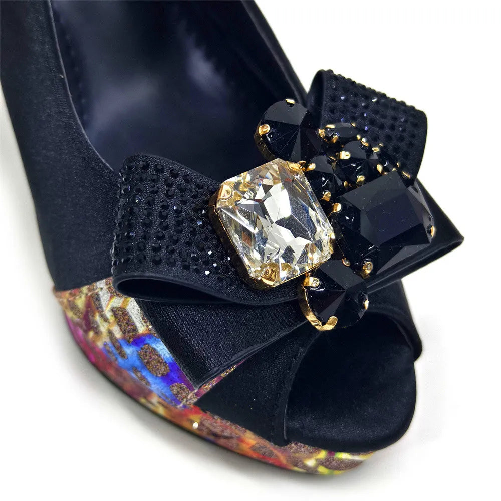 African Fashion Evening Shoes and Bag Italian Design Women's Shoes New Style High Heels Comfortable Women's Shoes and Bags