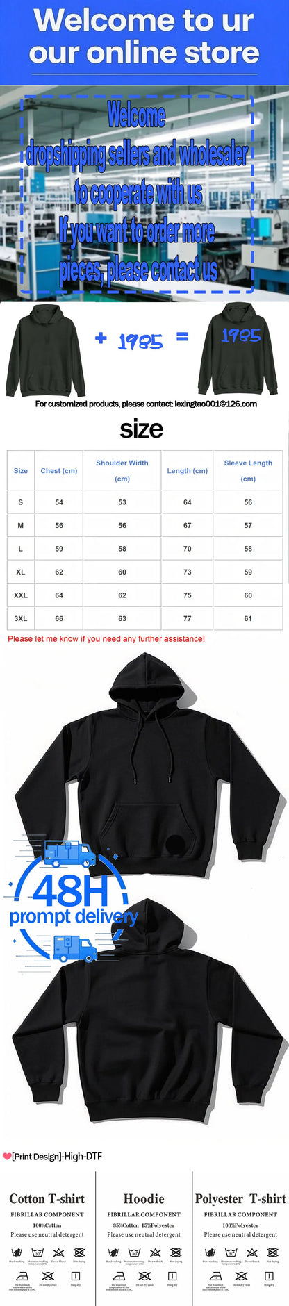 Customized Hoodie Personalized Printed Add Your Own Custom Texts Images Hoodie for Women Men Long-sleeved Hoody Spring