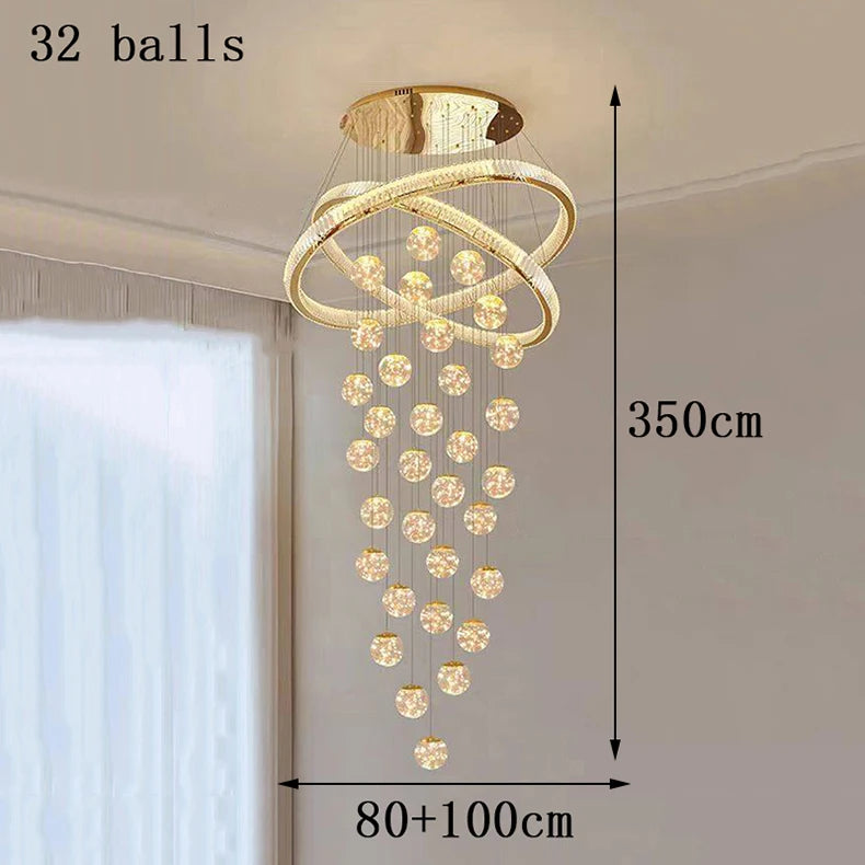 Home decorationPendant lights, luxury crystal living room chandelier, bedroom Pendant lamp, ceiling light, indoor lighting