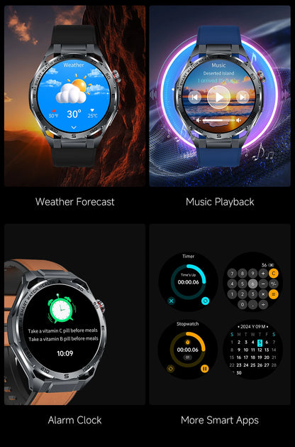 2026 New ECG+PPG Body Fat Analysis Health Smart Watch Uric Acid BP Blood Oxygen Bluetooth call Sports Smart Watch For Men Women