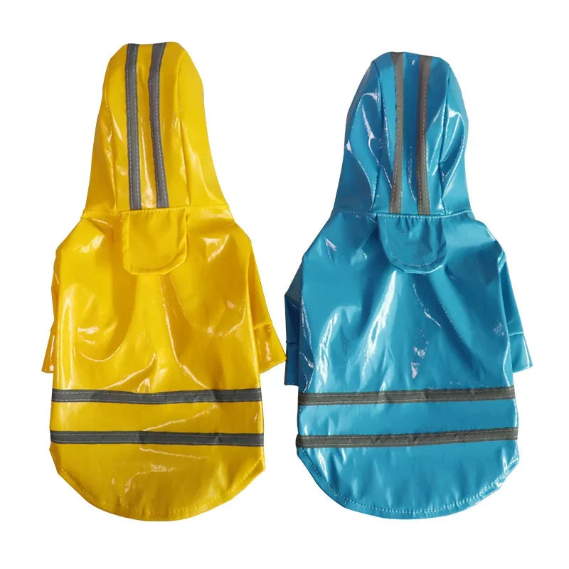 Summer Outdoor Puppy Pet Rain Coat S-XL Hoody Waterproof Jackets PU Raincoat for Dogs Cats Apparel Clothes Wholesale