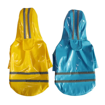 Summer Outdoor Puppy Pet Rain Coat S-XL Hoody Waterproof Jackets PU Raincoat for Dogs Cats Apparel Clothes Wholesale