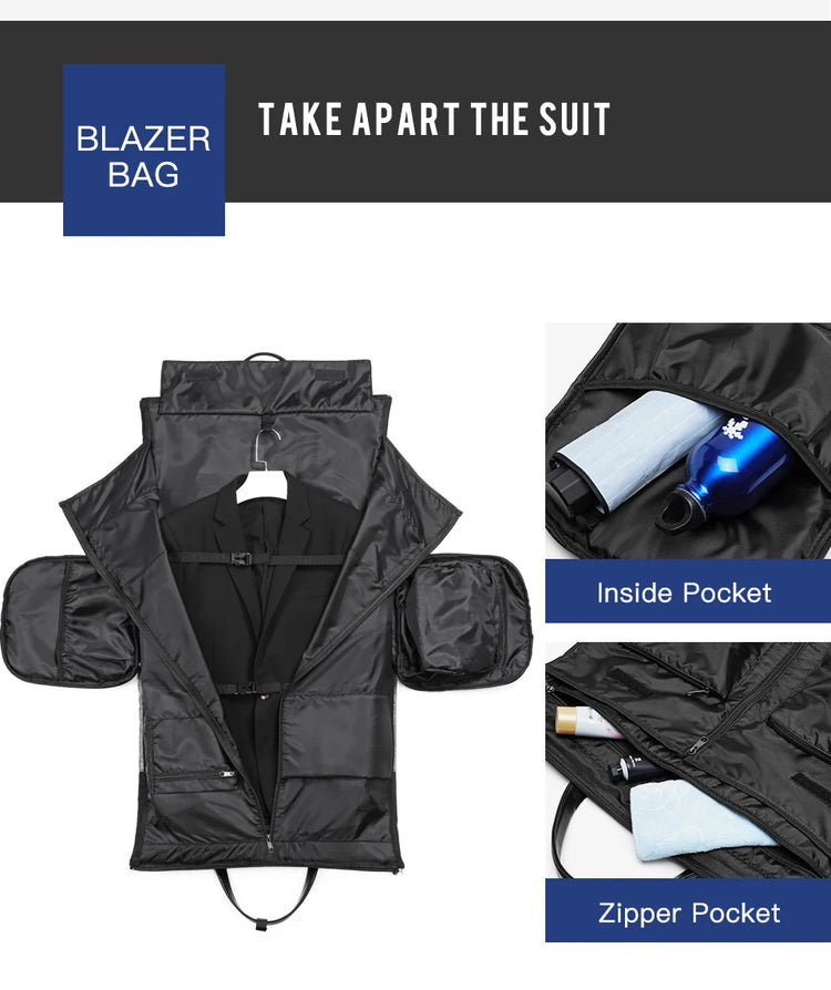 OZUKO Garment Bag Multifunction Men Suit Storage Large Capacity Luggage Handbag Male Waterproof Travel Duffel Bag Shoes Pocket