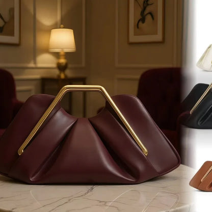 Cross-border New Soft Leather Cloud Bag Niche Pleated Luxury Dinner  Versatile Women Underarm Shoulder Crossbody Daily Handbag