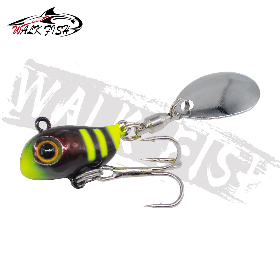 WALK FISH 10g VIB Spinning Tail-spinner Swimbait Fishing Lures Spinnerbait Metal Artificial Bait Carp Fishing Accessories