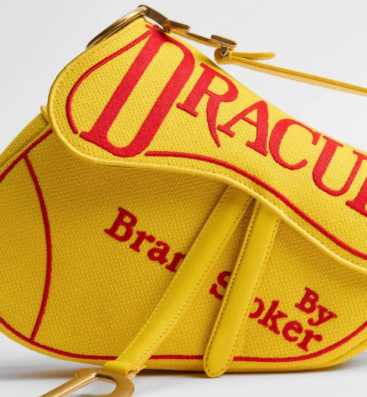Luxury Saddle Bag Women Master Quality Yellow and Red Book Cover Embroidery Shoulder Bag Elegant Trend Beautiful Crossbody Bag