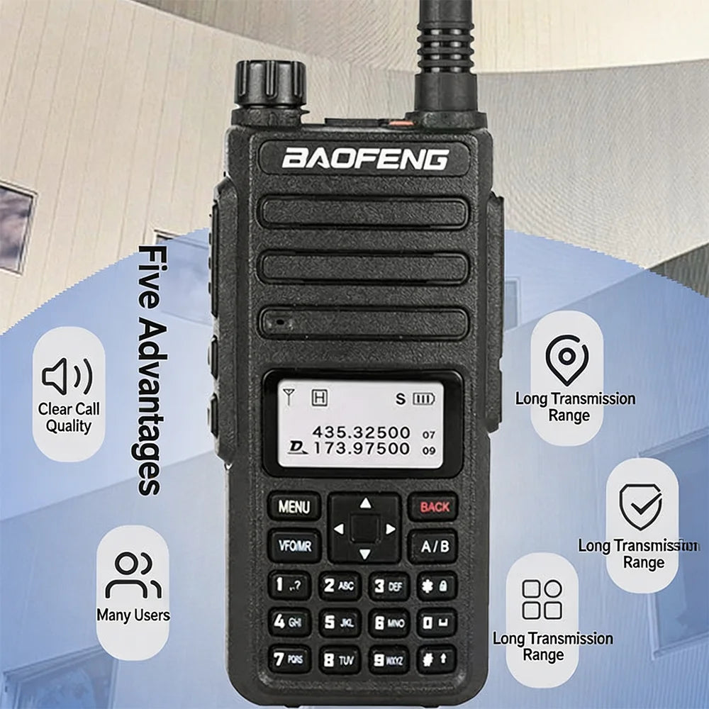 BAOFENG DM1801 Dual Slot DMR Digital & Analog Handheld Walkie Talkie, Professional Ham Outdoor Two Way Radio