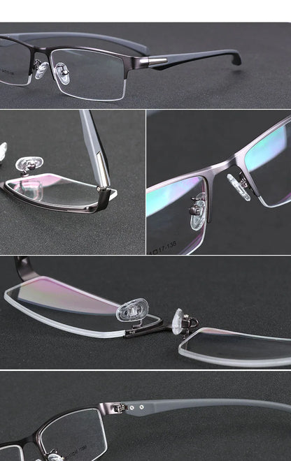 Smart Progressive Photochromic Reading Glasses Men TR90 Multi-Focus Anti Blue Ray Business Eyeglasses Fashion Half-Frame +2.5