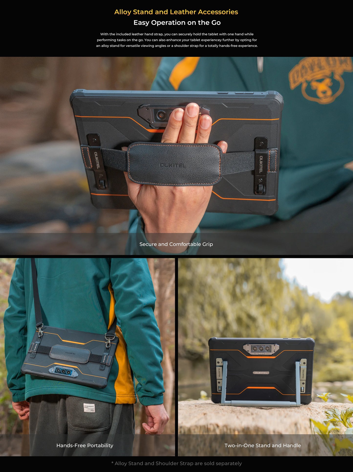 Oukitel RT8 Rugged Tablet 20000mAh 33W, 11" FHD+ Display 6GB+256GB Helio G99 48MP Camera, NFC Tablets PC with Stand, Android 15