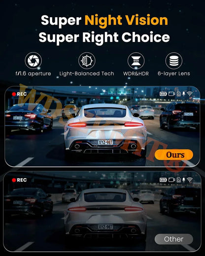 New 4K Car Camera 360° Quad Lens WIFI 1080P*4CH dashcam 24H Parking Monitor G-Sensor Night Vision Car Security Accessory