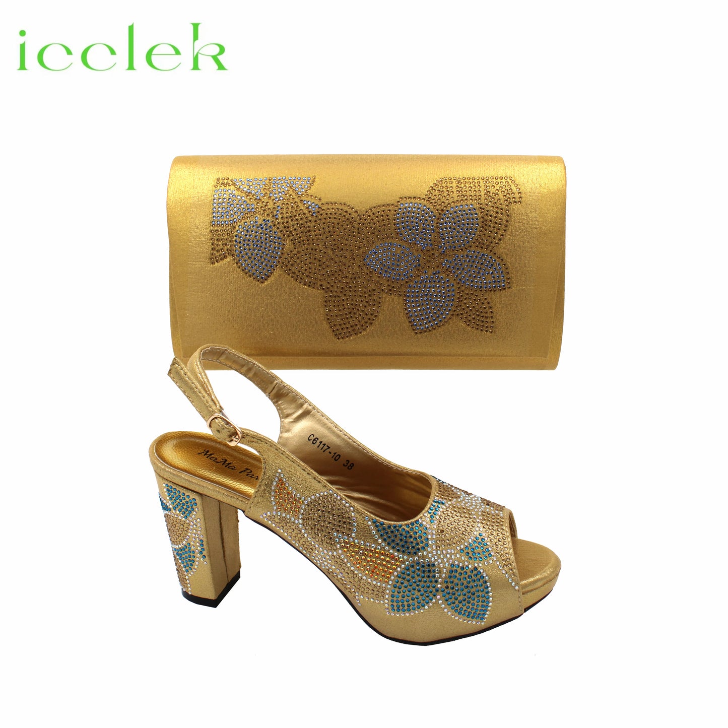 Baby Pink Flower Pattern Mature Pumps African Design Women Matching Shoes and Bag with Platform High Quality Sandals for Wedding