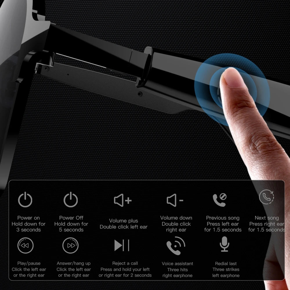 High-quality Sunglasses Smart Glasses With Earphones Bluetooth Music Outdoor Cycling UV protection Women's Glasses Men