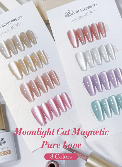 BORN PRETTY 10ml Cat Magnetic Gel Nail Polish Moonlight Glass Bead Water Light Crystal Soak Off UV Varnish For DIY Nail Art