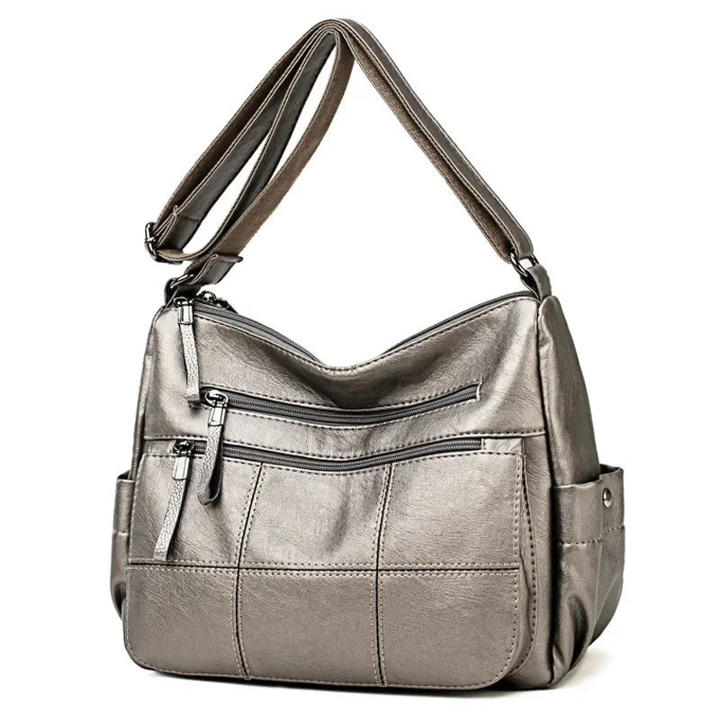 2 Layers Genuine Brand Leather Shoulder Messenger Luxury Handbags Women Bags Designer High Quality Crossbody Bags for Women Sac