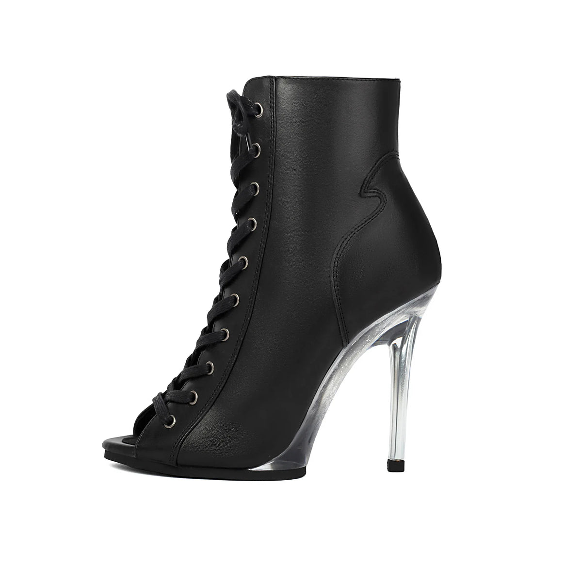 Women Sexy Platform Latin Dance Shoes Lace-up High Heels Dance Shoes Soft-soled Short Boots Jazz Dance Booties for Women 11.5cm