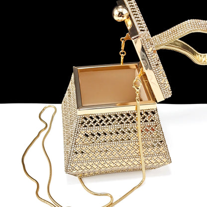 2026 Diamond Women Luxury Clutch Evening Bag Wedding Crystal Ladies Cell Phone Pocket Purse Female Wallet for Party Quality Gift