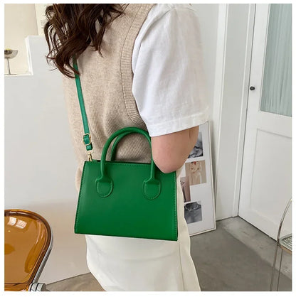Minimalist Black Small Square Bag All-Match Top Handle Purse Classic Shoulder Bag for Work Women Handbags Crossbody Bags Purse