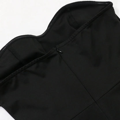 Jumpsuits Strapless Women Sleeveless Sexy Rompers One Piece Overalls Slim Fit Long Pant Ruffles Patchwork Elegant Lady