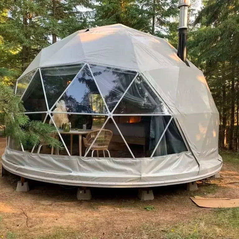 Outdoor Geodesic Dome Tent Luxury Waterproof Glamping Airbnb Hotel Camping Resort Rental Business Easy Setup Custom Dome Shelter