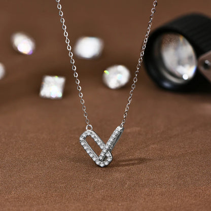 CHARMING 2025 New Moissanite Necklaces Diamond Pendant 925 Sterling Silver for Women 45+5cm Original Jewelry With Certificate