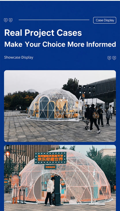 Geodesic Dome Tent Transparent Bubble Camping Tent Luxury Outdoor Resort Garden Customized
