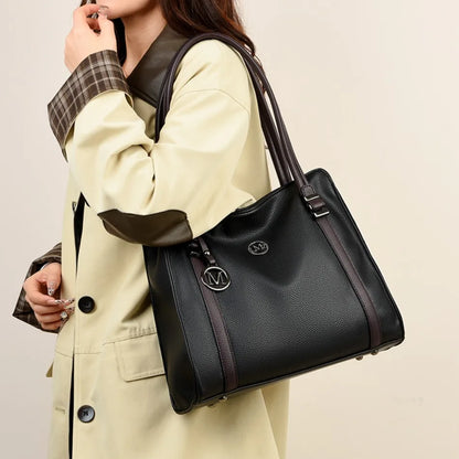 Soft Leather Luxury Handbags Women Bags Designer Shoulder Sac Ladies Large Capacity Top-Handle Bags Shopping Tote Bag Sac A Main