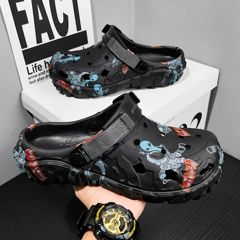 Plus Size 48 49 Men's Summer Clogs Sandals Eva Slippers Men Fashion New Flat Sandals Men Women Leisure Slides Men Casual Shoes