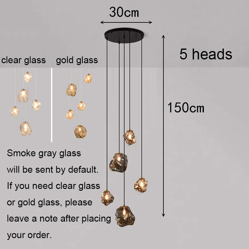 Modern Stair chandelier Pendant lights indoor lighting Ceiling lamp hanging light led Chandeliers for living room indoor lightin