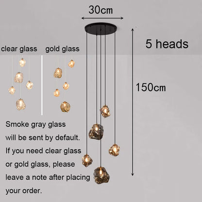 Modern Stair chandelier Pendant lights indoor lighting Ceiling lamp hanging light led Chandeliers for living room indoor lightin