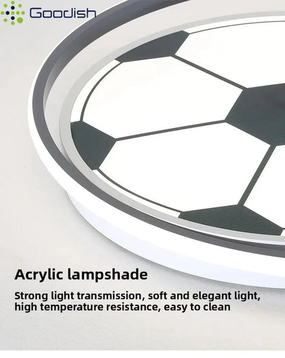 Children Modern Football Ceiling Lights LED Lamp for Boy's Bedroom Kids Study Living Dining Room Art Home Decoration Chandelier