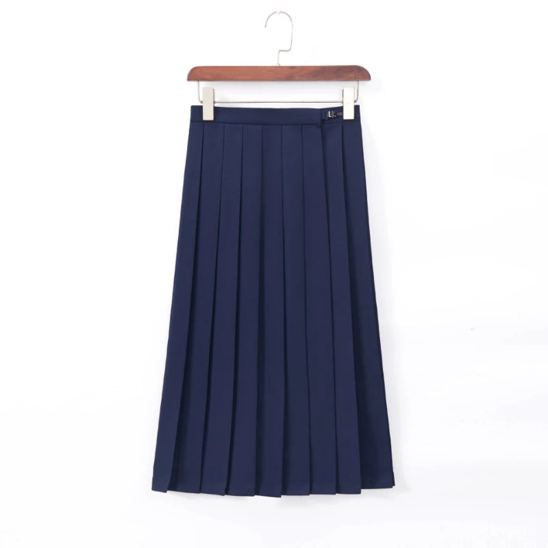 Women's Versatile Pleated Skirt School Uniform-inspired Handbag Set Role-play Attire University-style Three-piece Ensemble