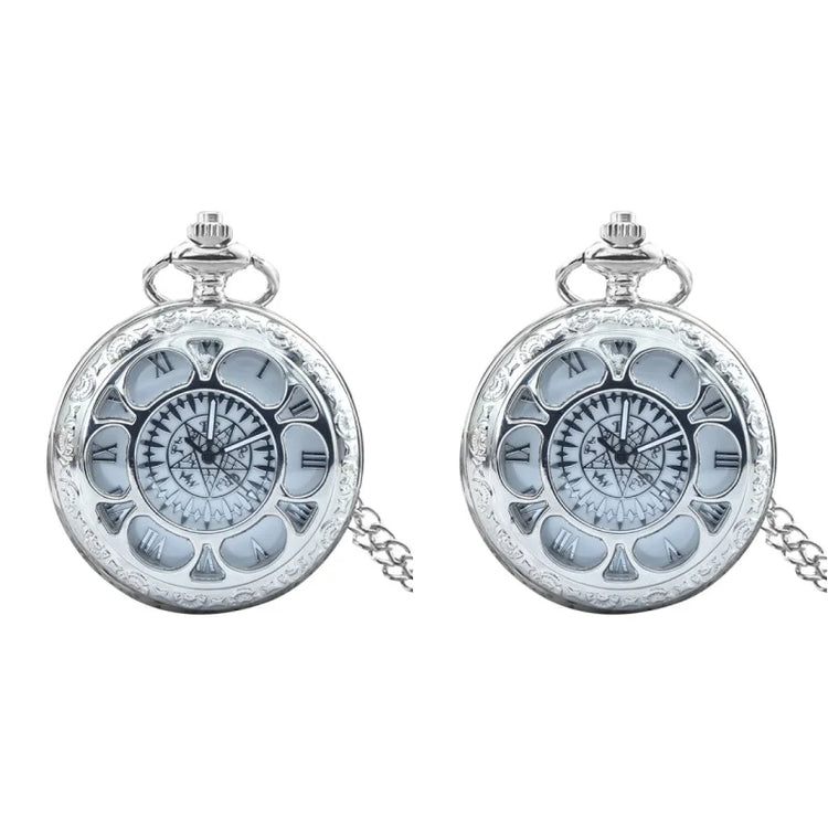 Retro Charm Neutral Fashion Hollow Flower Roman Literal Quartz Steampunk Pocket Watch Men's and Women's Necklace Pendant Gift