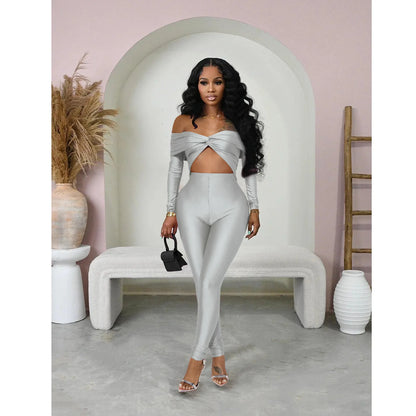 FAGADOER Sexy Hollow Out Bodycon Jumpsuit Woman Solid Color Off Showlder Backless Rompers Female Streetwear Overalls 2025 New