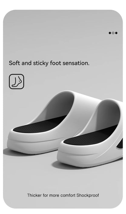 New Men Slippers Slides with a Sense High Aesthetic Value External Wear Anti Slip Thick Bottom, Beach Cool Slippers for Men