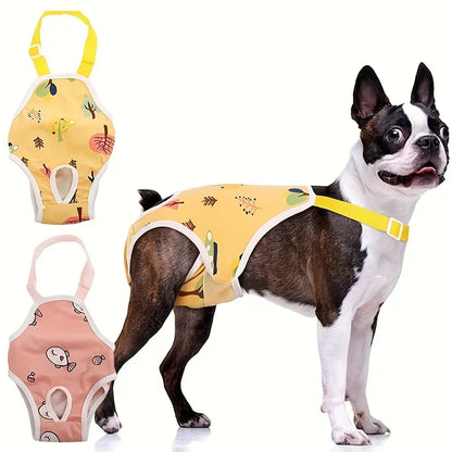 Adjustable French Bulldog Pet Shoulder Strap Physiological Pants Washable Female Dog Underwear Safety Trousers Mascotas Shorts