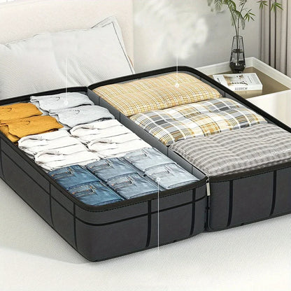 1pc Large-capacity Hand-held Clothes Storage Bag Foldable Dust-proof Non-woven Fabric Packing Bags Bedroom Wardrobe Organizer